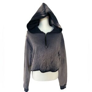 Cotton Citizens Blue Tie Dyed Cropped Hoodie